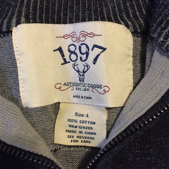 Black and cream men’s Authentic Goods sweater - Picture 2 of 4